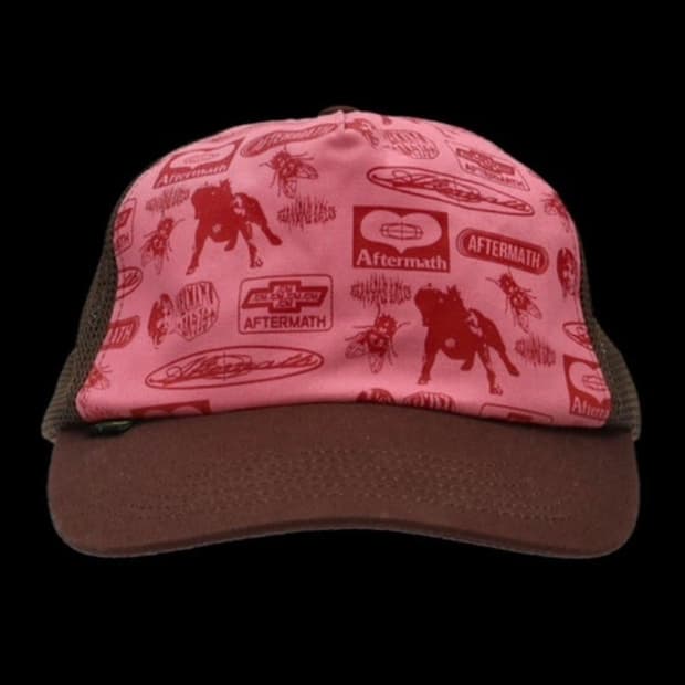 애프터매스 풀 프린트 메쉬 캡 브라운