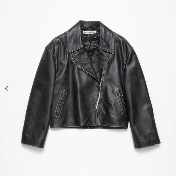 아크네 스튜디오 빈티지 페이드 레더 자켓 40