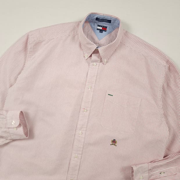2XL(110) 타미 힐피거 옥스포드 스트라이프 셔츠