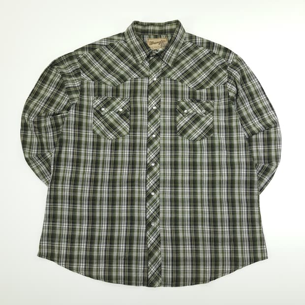 CN912 XL 랭글러 클래식 웨스턴 체크 긴팔 셔츠 남방