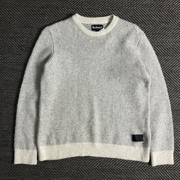 바버 UK 헤리티지 가죽 패치 로고 스웨터o3240