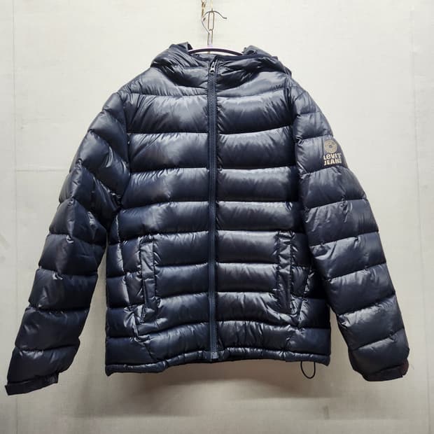 리바이스 풀집업 후드 구스다운 스트링 패딩 M