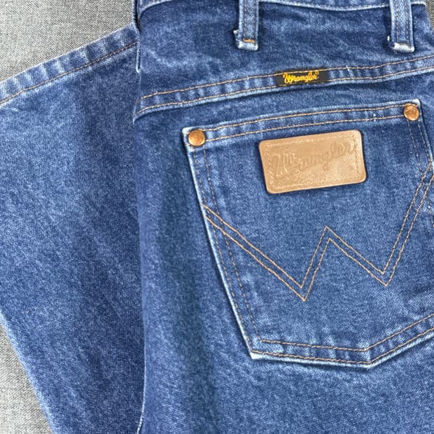 Wrangler 936PWD 진청 데님팬츠 스트레이트핏 (32x32)