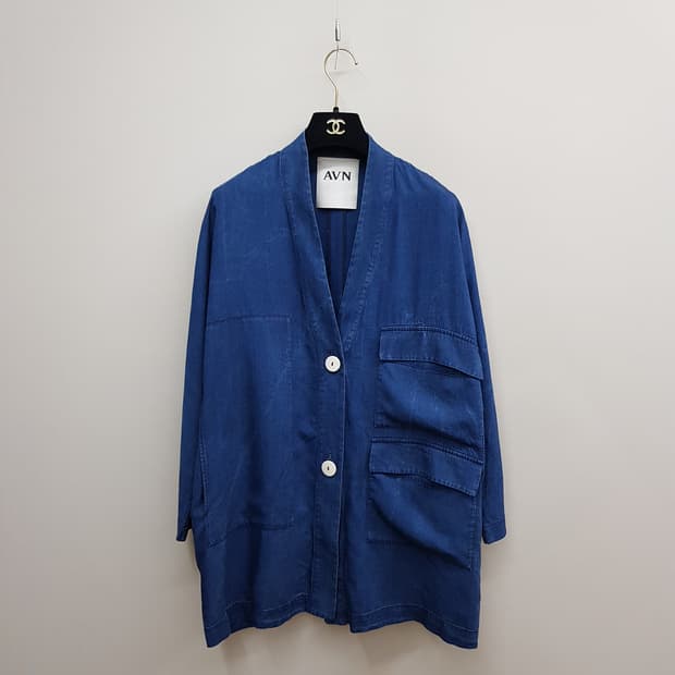 AVN 2022 루즈핏 노카라 포켓 자켓 38사이즈
