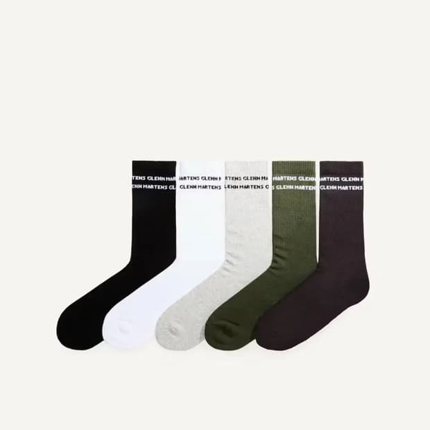 H&M 글렌 마틴스 콜라보 시그니처 컬러 삭스 양말 5종