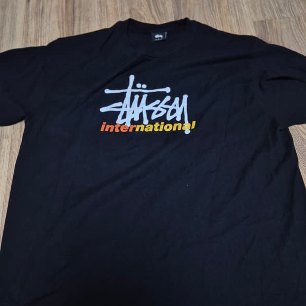스투시 Stussy 인터내셔널 반팔티 블랙 L