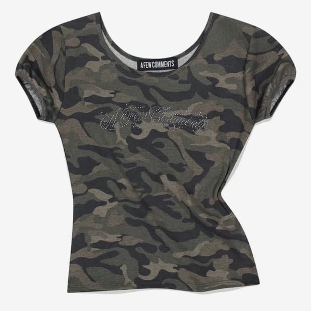 어퓨커멘츠 메탈 스터드 베이비 티셔츠 CAMOUFLAGE