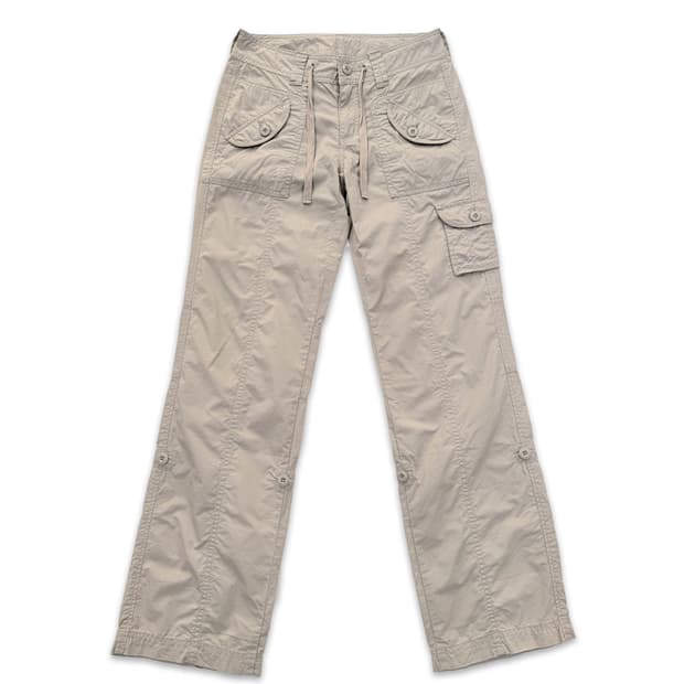 빈티지 initial 베이지 로우라이즈 카고 와이드 팬츠