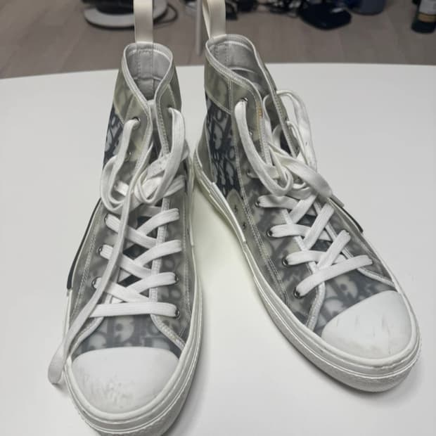 디올 하이탑 오블리크 스니커즈