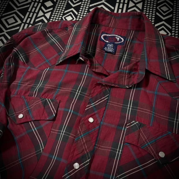 90s W-B Western Wear Check Shirt