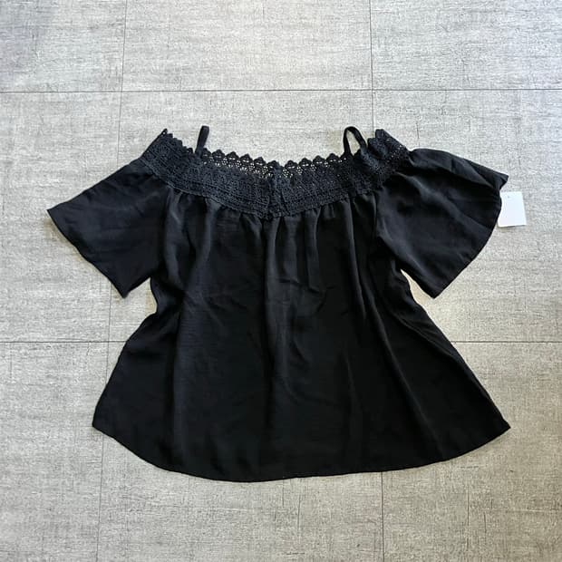 일본빈티지 Hotping 달천깔페어리 프린세스 레이스 오프숄더티셔츠