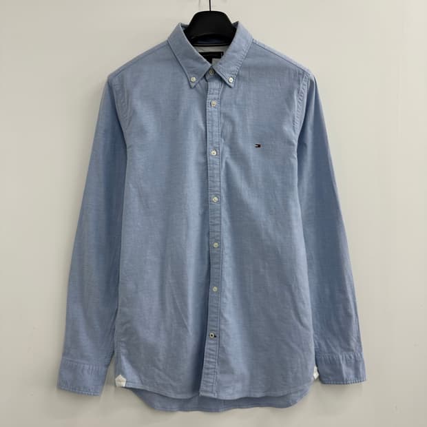 100 타미힐피거 남자 슬림핏 옥스포드 셔츠