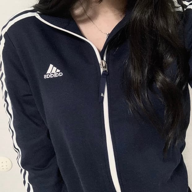 아디다스 네이비 져지/집업/브랜드/옷/교복아우터