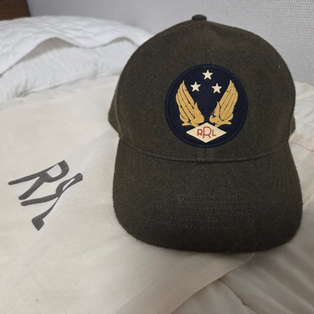 더블알엘 로고 울 블렌드 펠트 볼 캡