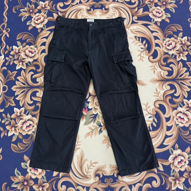 (XL)아비렉스 AVIREX 코튼 카고팬츠(블랙)