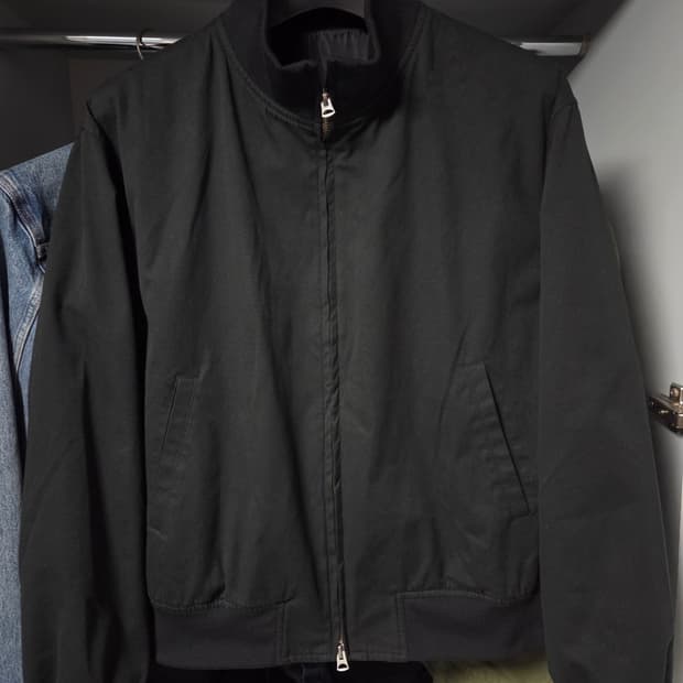 (S) 유스 워시드 코튼 트랫 자켓 블랙