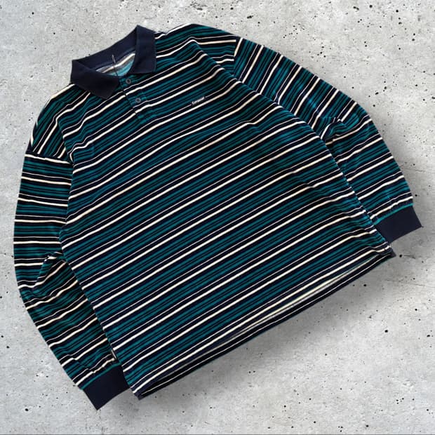 [M] 커버낫 COVERNAT 스트라이프 긴팔 폴로티 C669