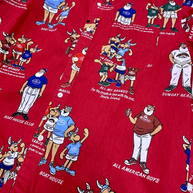 캡틴산타 패턴셔츠