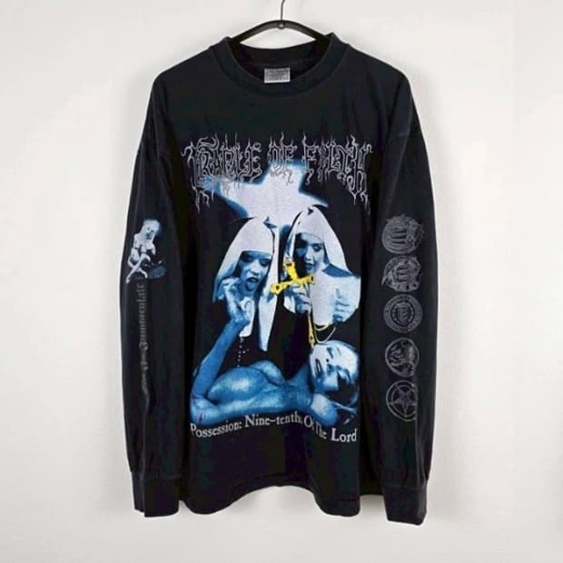 (rep) 빈티지 크레이들 오브 필스 롱슬리브 bl