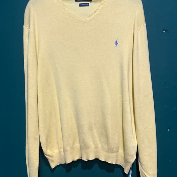 폴로 니트 옐로우 XL