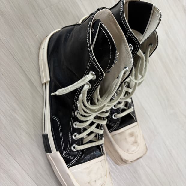 컨버스 x 다크쉐도우 터보다크 척 70 하이 블랙 래커드 데님