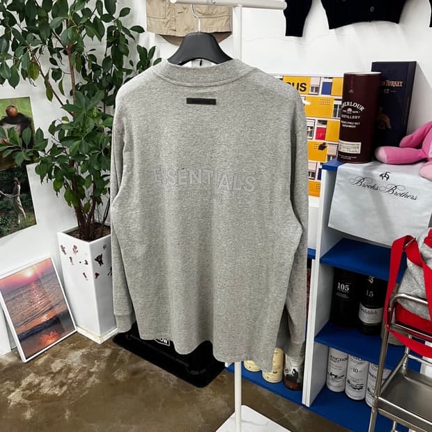 피어오브갓 에센셜 롱슬리브 티셔츠 그레이 M