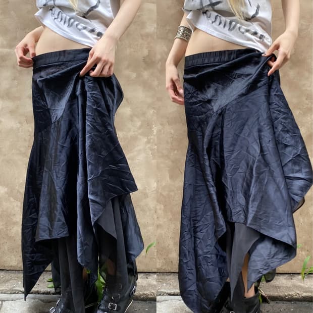 [Made in Paris]Goth Layered Black Skirts