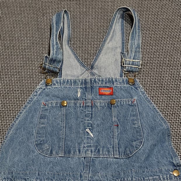 디키즈 데님 오버롤 멜빵바지 (40x32)