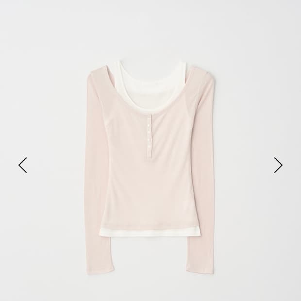 leeds 샵리즈 Baby button lavered tee 새상품