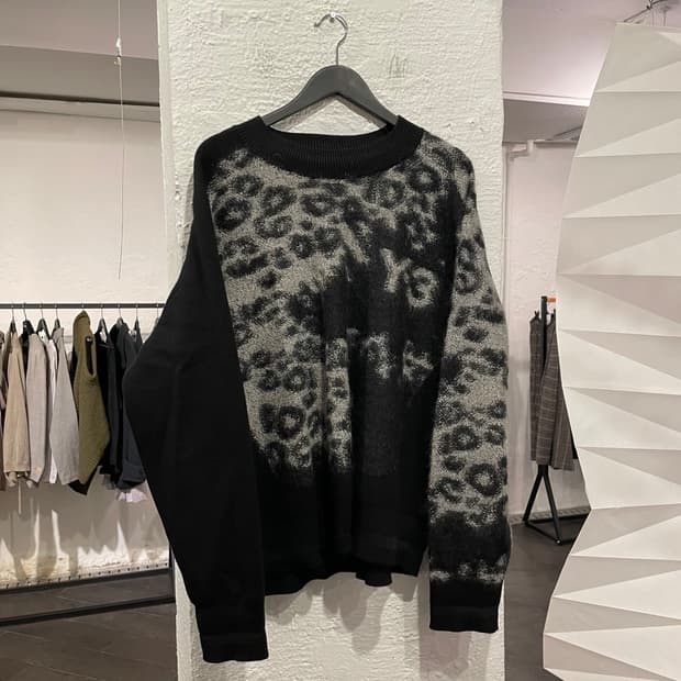 요지야마모토 Y-3 레오파드 니트