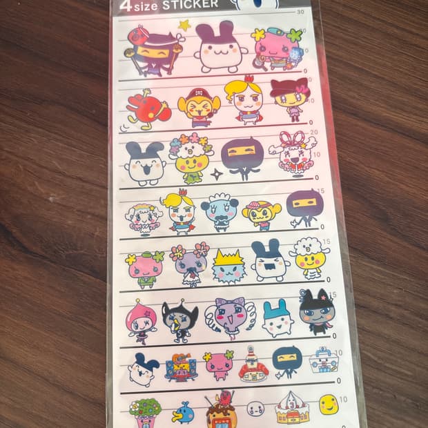 다마고치 4사이즈 스티커