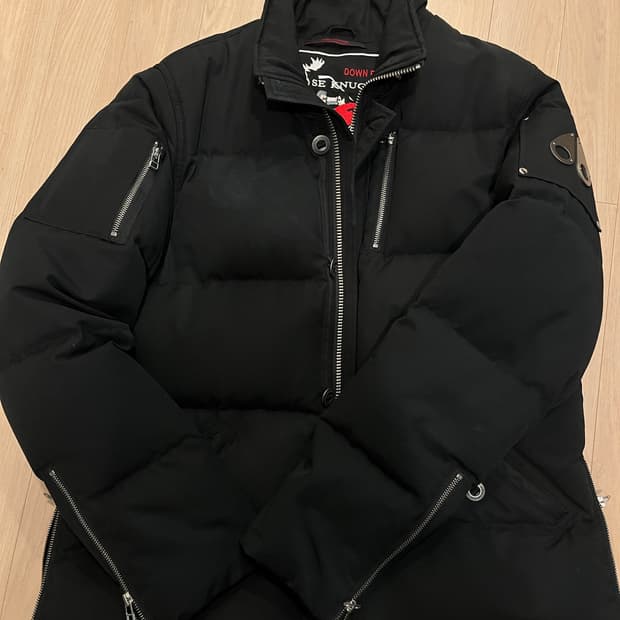 무스너클 블랙 패딩 xl 