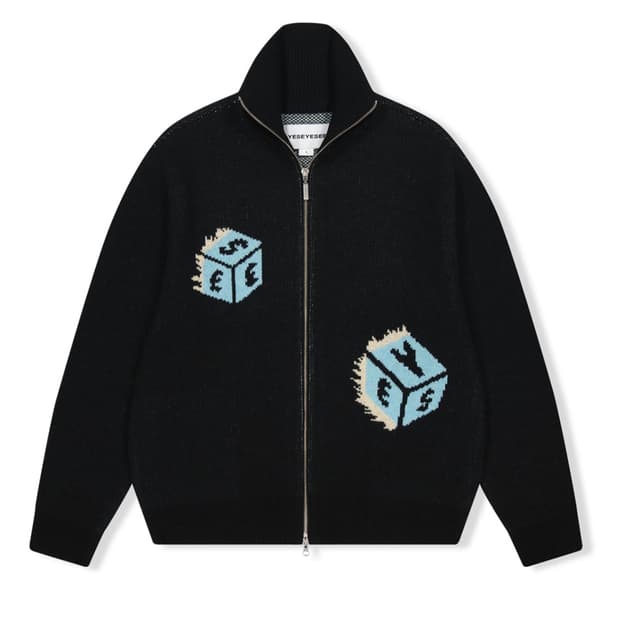 Y.E.S Dice Full Zip-up 니트 가디건