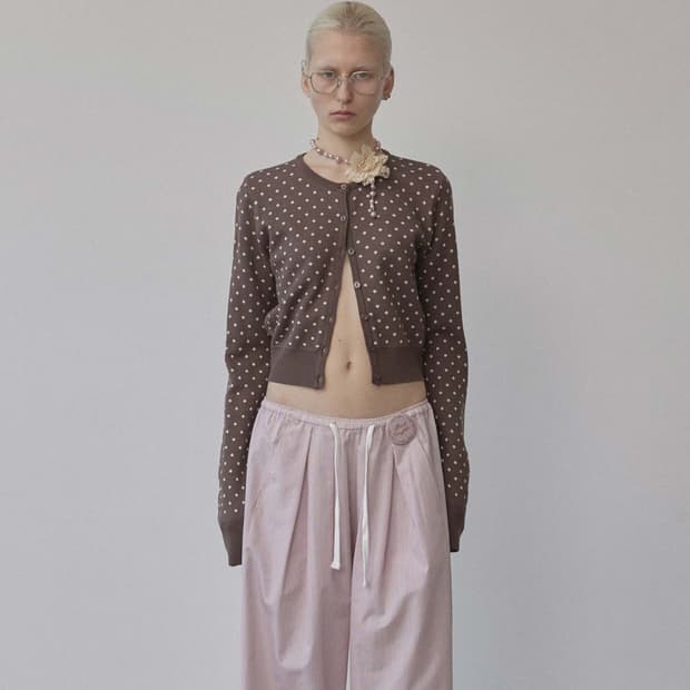 스컬프터 Polka Dot Cardigan 도트 가디건