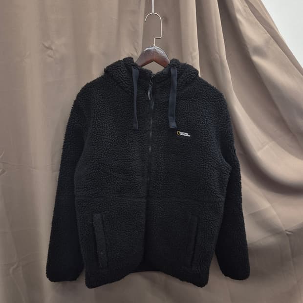 내셔널지오그래픽 후리스 후드 집업 M