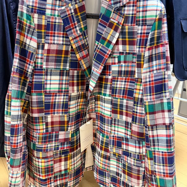 [새상품/3사이즈] 리넥츠(RENACTS) 패치워크 마드라스 블레이저 판