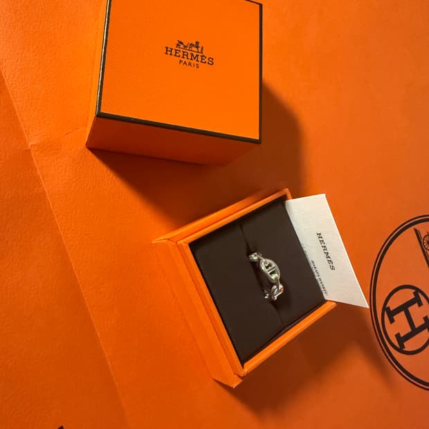 에르메스 샹달반지 실버 55사이즈