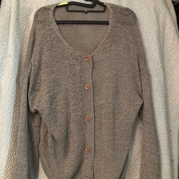 빈티지 브라운 가디건