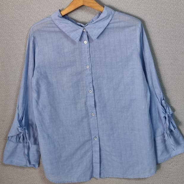 S (55) G-cut 지컷 스카이블루 셔츠 블라우스