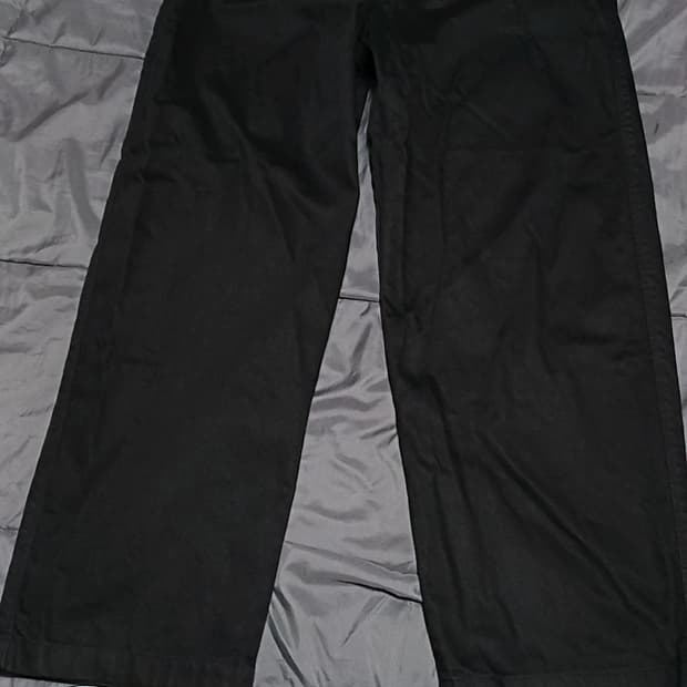 유니클로 와이드블랙팬츠 33인치 기장105