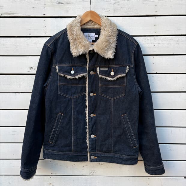 Calvin Klein 캘빈클라인 데님 쉐르파 자켓