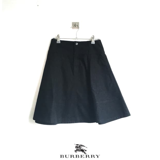 Burberry navy midi skirt 