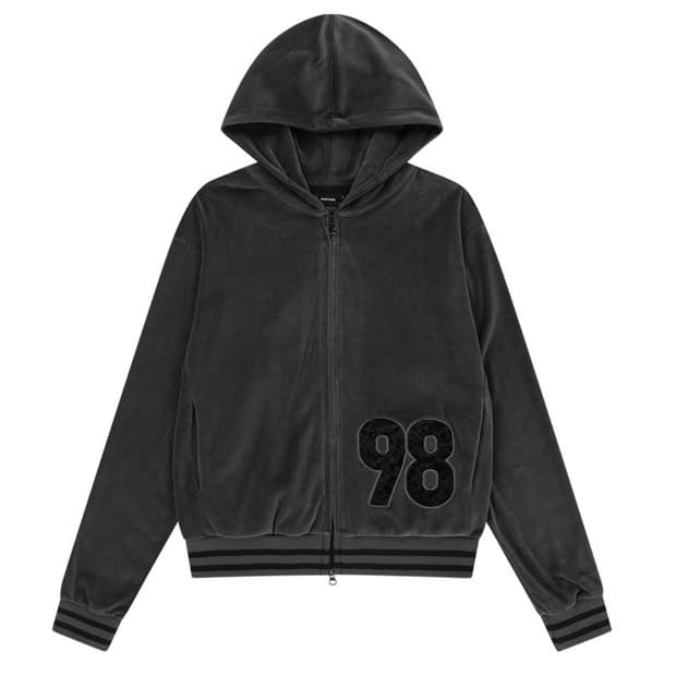 아캄 98패치 벨벳 후드집업 다크그레이 1