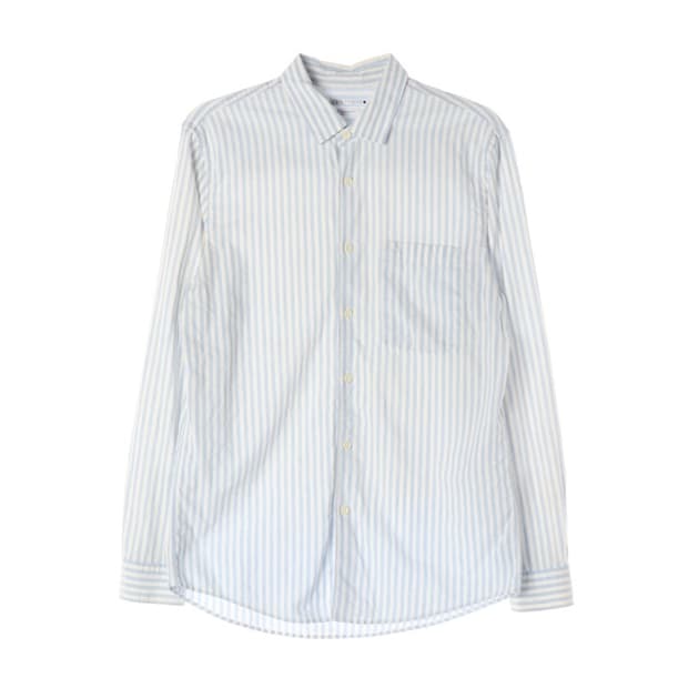 ZARA 레귤러핏 라이트블루 스트라이프 셔츠 M