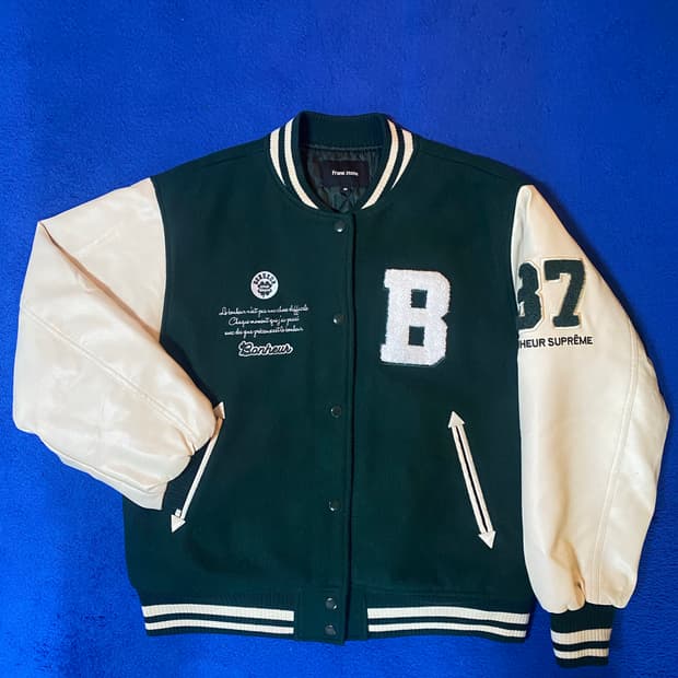 Frankstone 프랭크스톤 그린 Bonheur 바시티 자켓 야구 점퍼