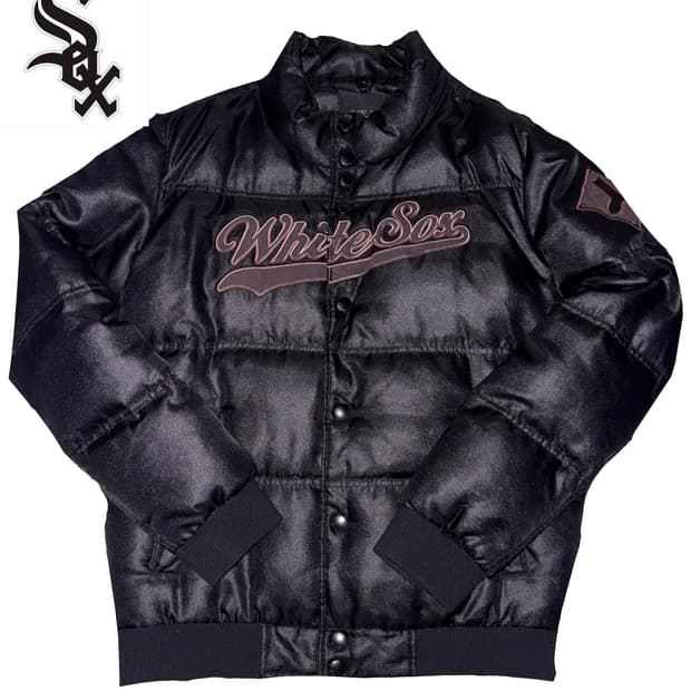 MLB White Sox 화이트 삭스 블랙 패딩 점퍼 y2k
