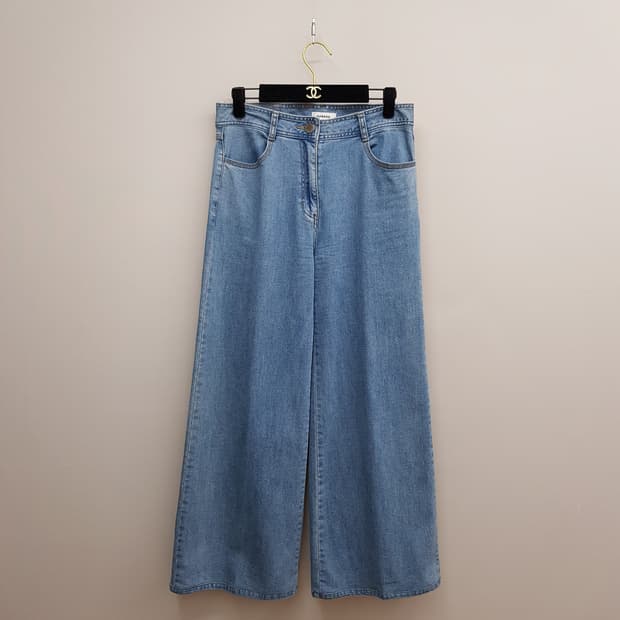 산드로 2022 하이웨스트 와이드 데님 팬츠 64-88사이즈