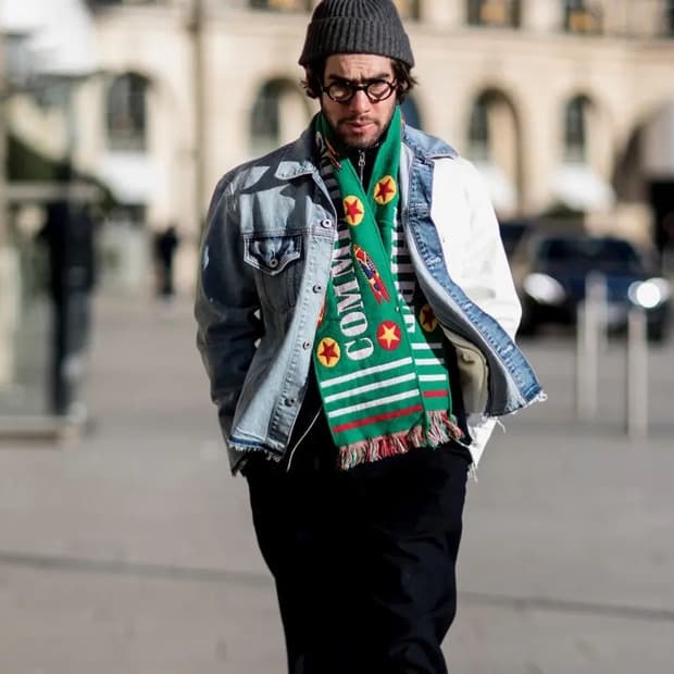 꼼데가르송 그린 머플러 F