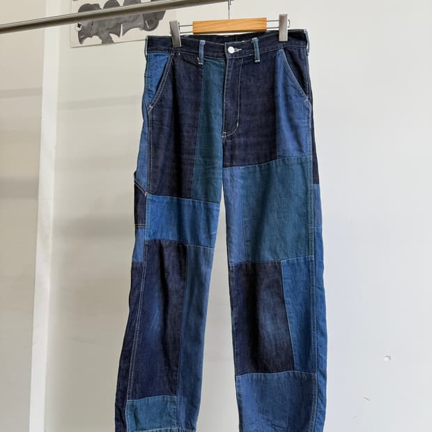 BEAMS BOY 패치워크 데님 팬츠 