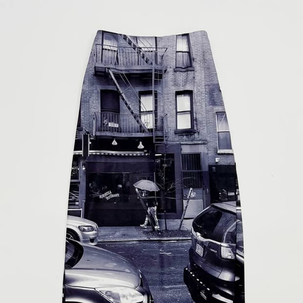 쿠키시 뉴욕 소호 포토 프린팅 스커트(black)